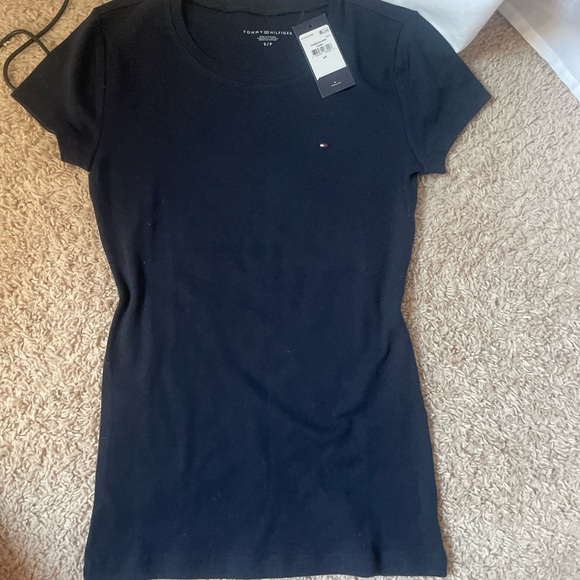 Tommy Hilfiger Women's Dark Blue Short Sleeve Tee - Picture 1 of 3